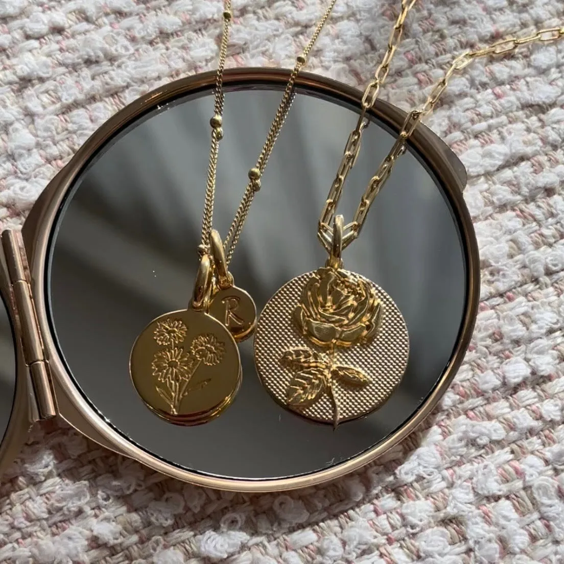 Poppy Necklace With Initial - August Flower