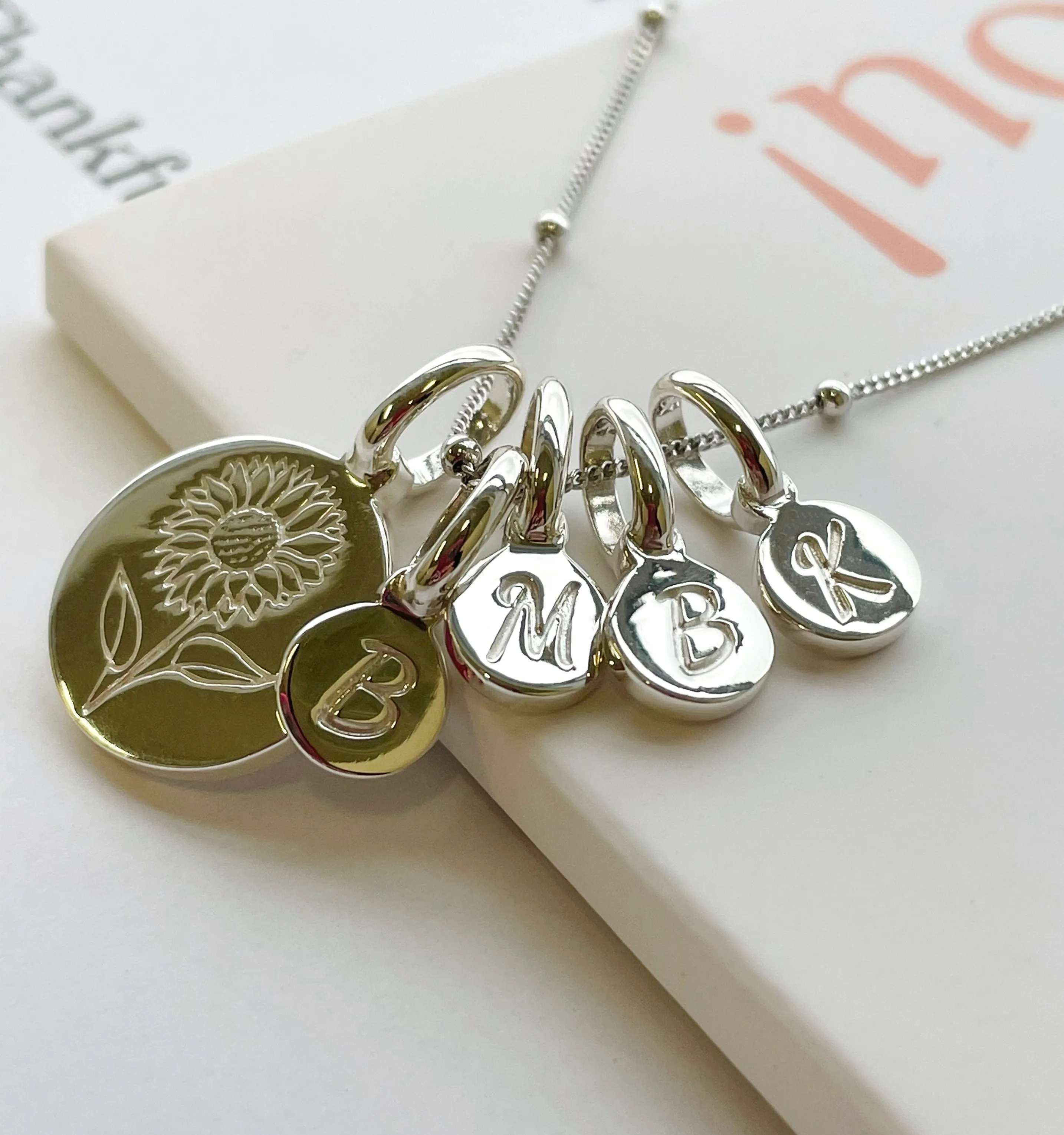 Poppy Necklace With Initial - August Flower