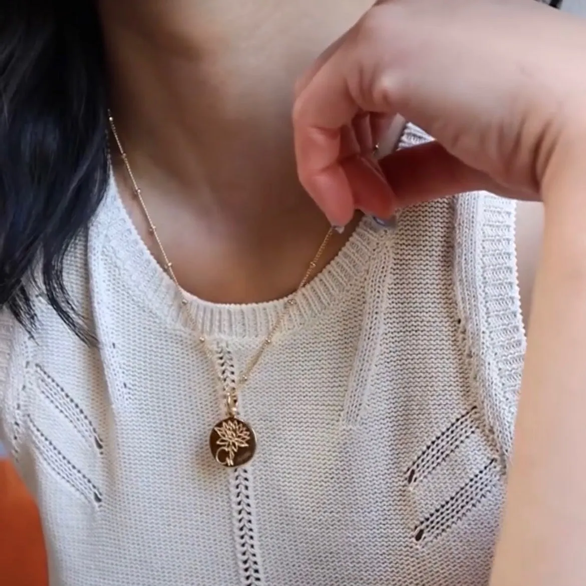 Poppy Necklace With Initial - August Flower