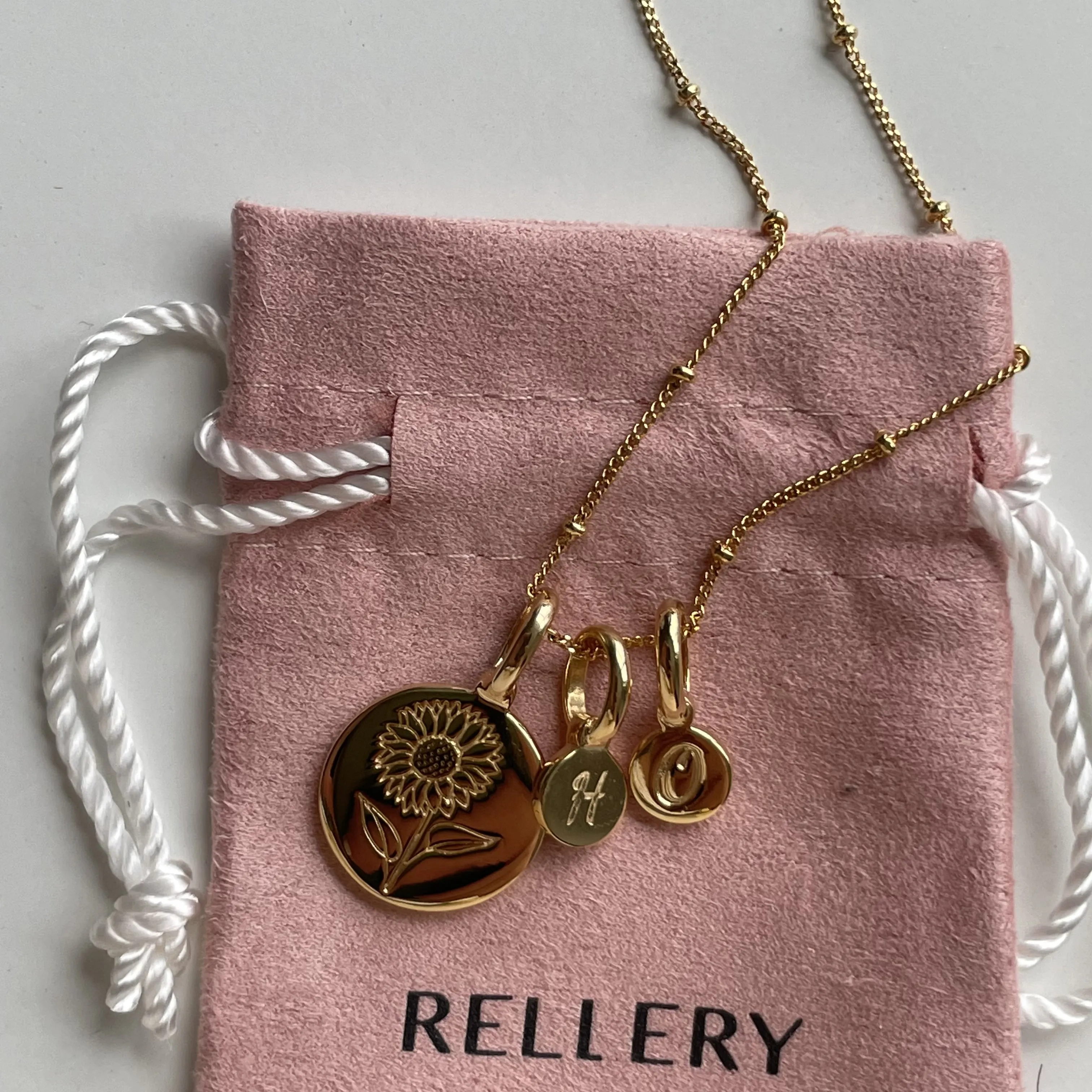 Poppy Necklace With Initial - August Flower