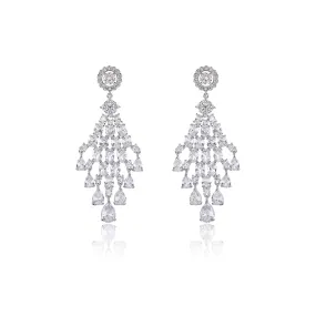 Popular Zircon Rhombus Dangle Earring, Women's Girl's Gatherings Jewelry CE11817