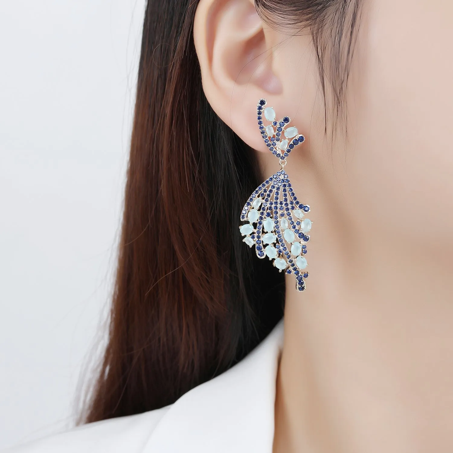 Pretty Cubic Zircon Dangle Wedding Earring, Women Girl Accessories Jewelry CE11683