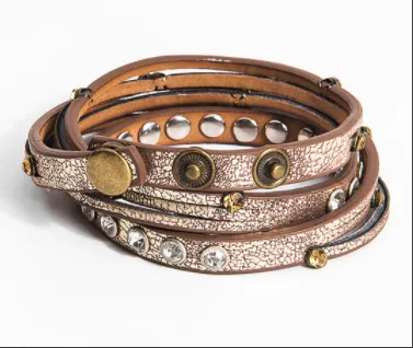 PU Leather Wrap around bracelet