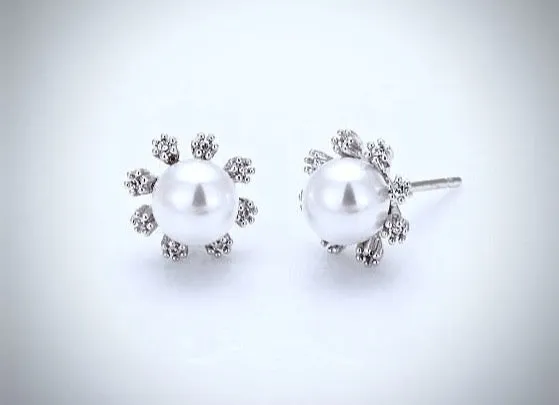 "Anais" - Bridal Pearl Stud Earrings