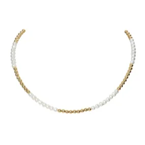 "ANNA" 14k gold-filled & pearl beaded Choker/Necklace