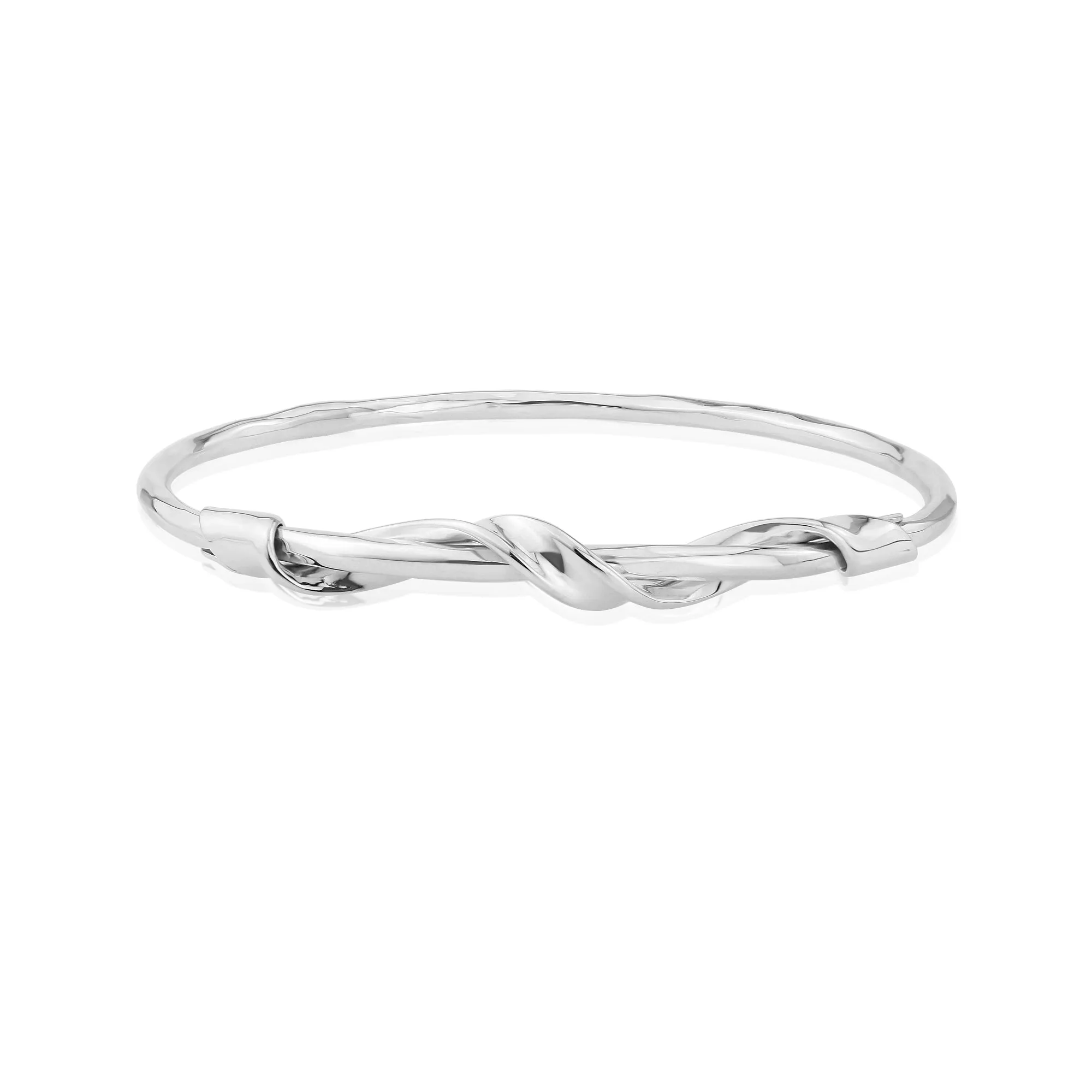 Ribbon Silver Bangle