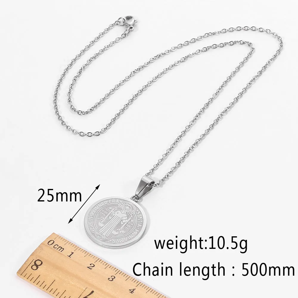 Round Brand O-shaped Necklace Pendant Stainless steel Titanium Gift