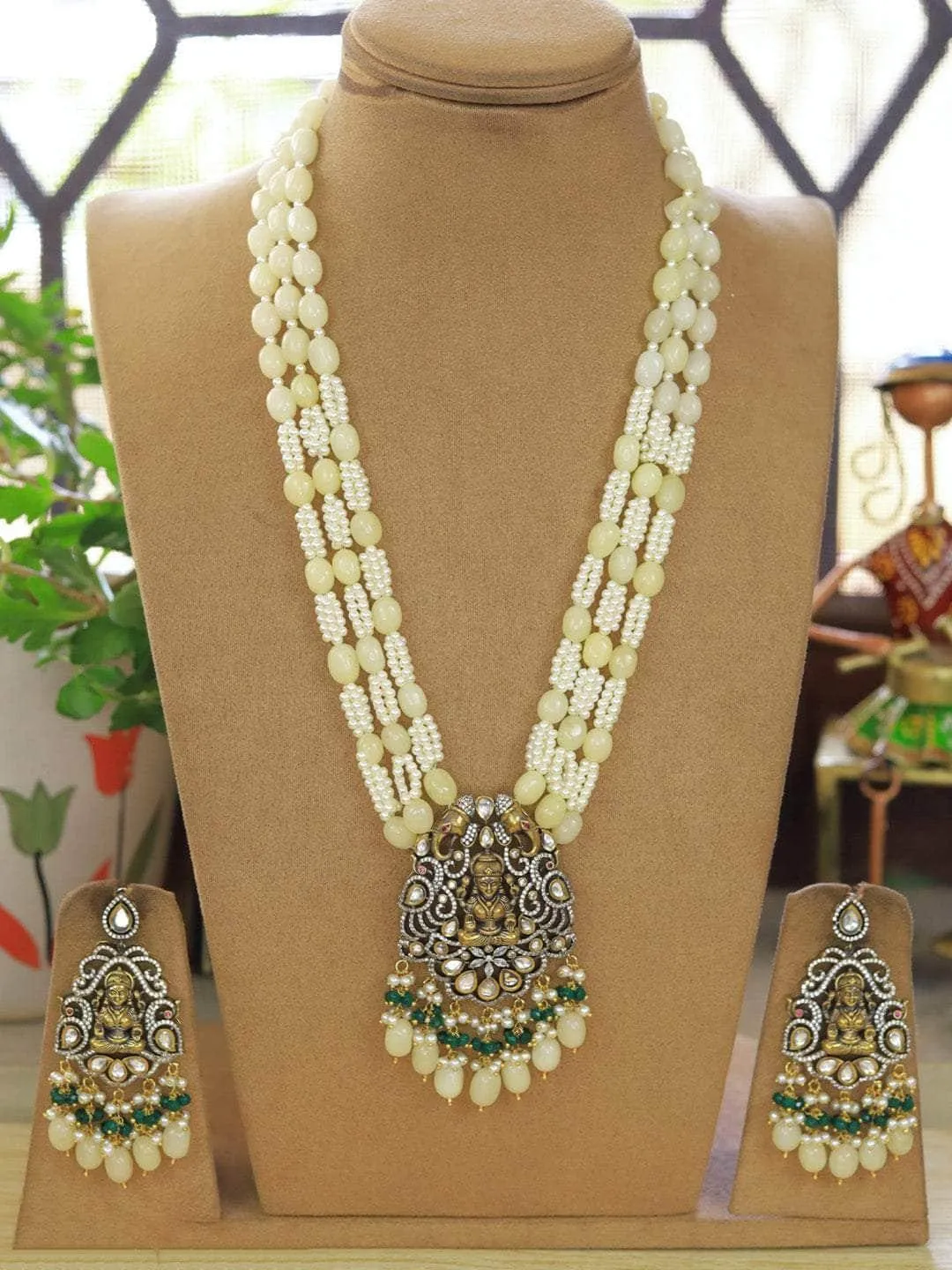 Royal Long Necklace With Earrings