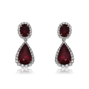 Ruby and Diamond Earrings