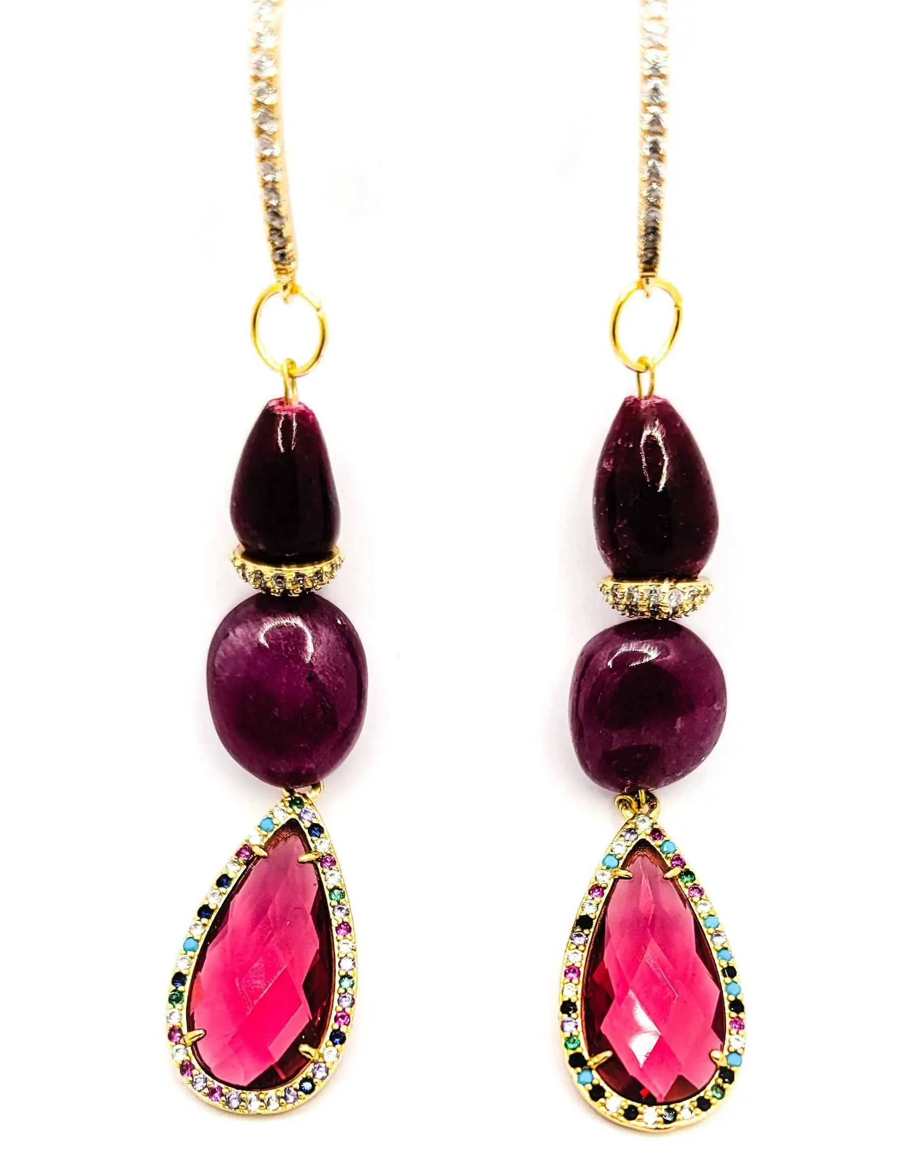 Ruby Dangling Earrings