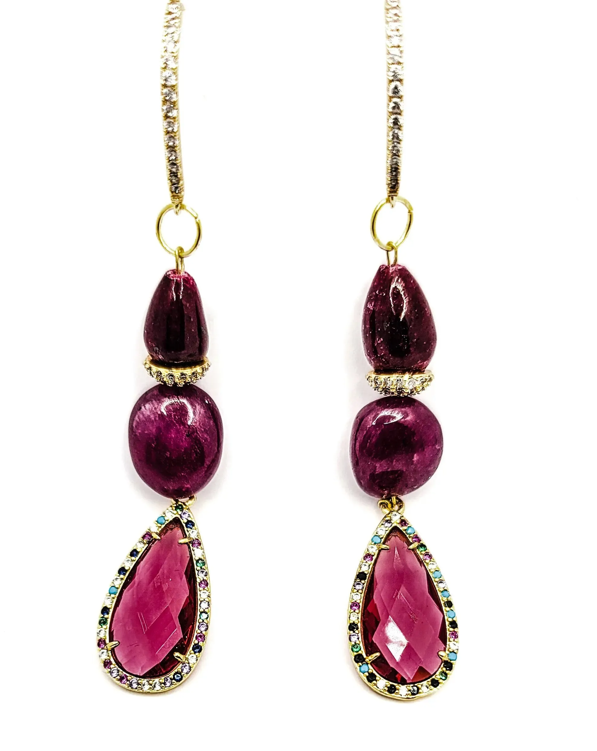 Ruby Dangling Earrings