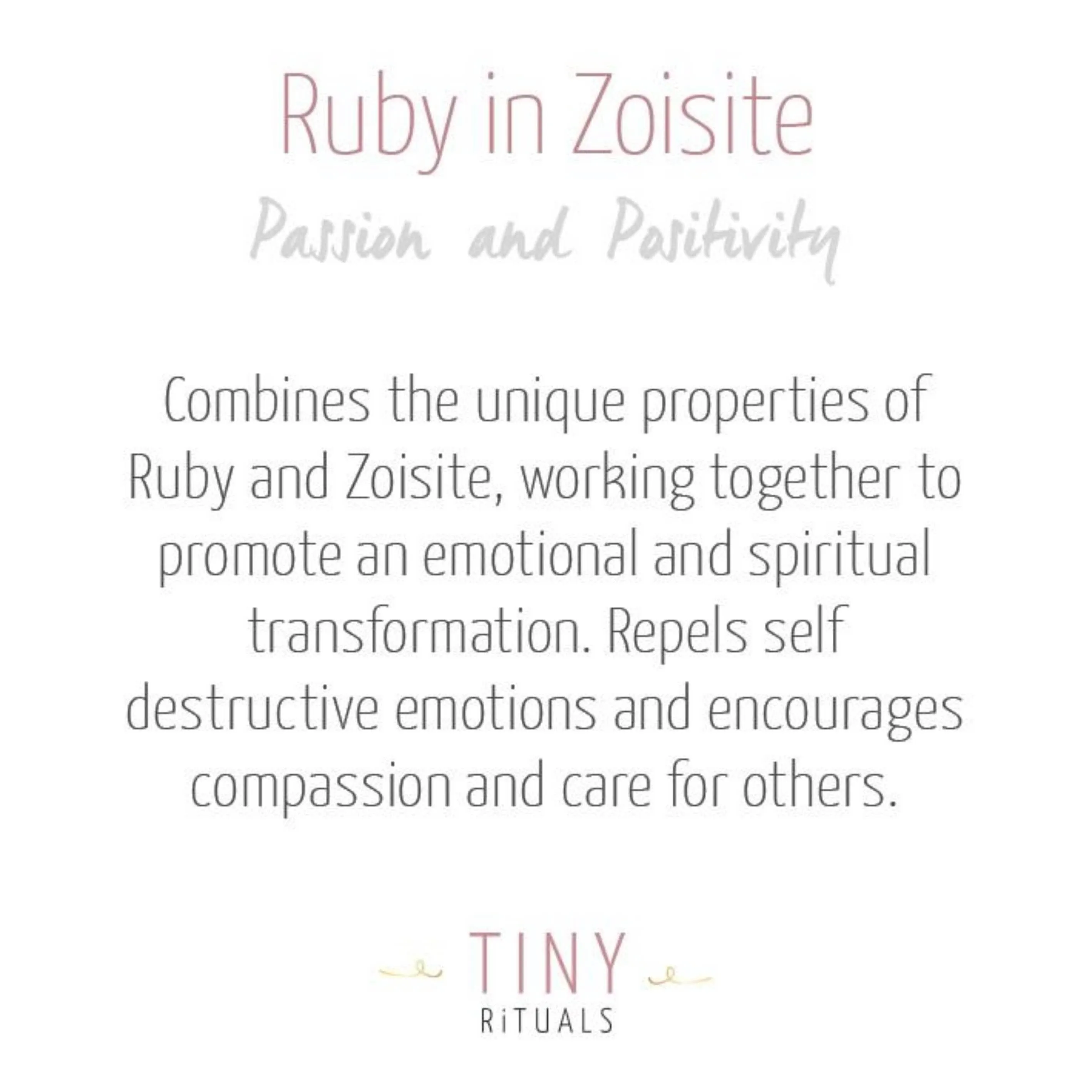 Ruby Zoisite Energy Bracelet by Tiny Rituals