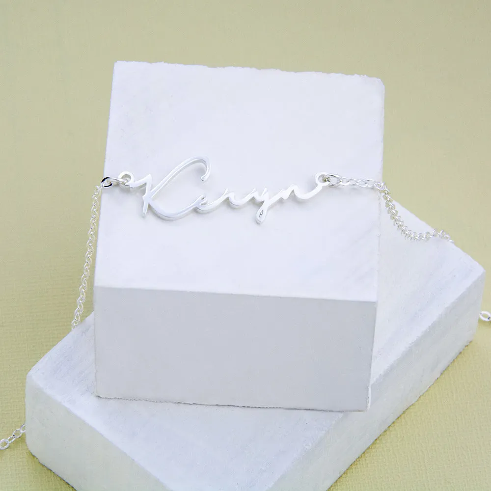 s925 silver customizable alphabet all-match bracelet