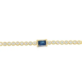 Sapphire and Diamond Tennis Bracelet