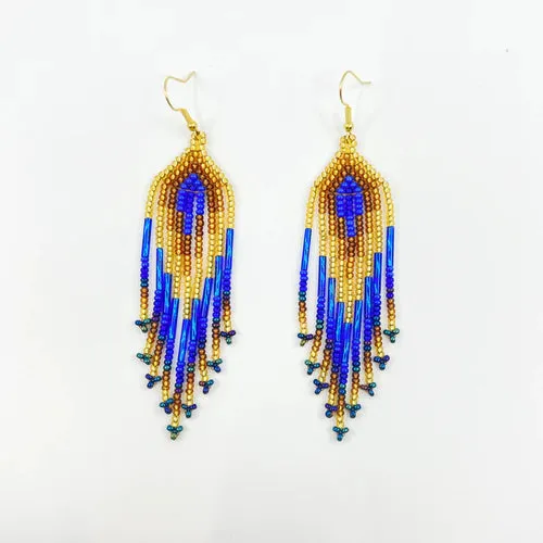 Seda Radiate Earrings - Egyptian Blue/Gold