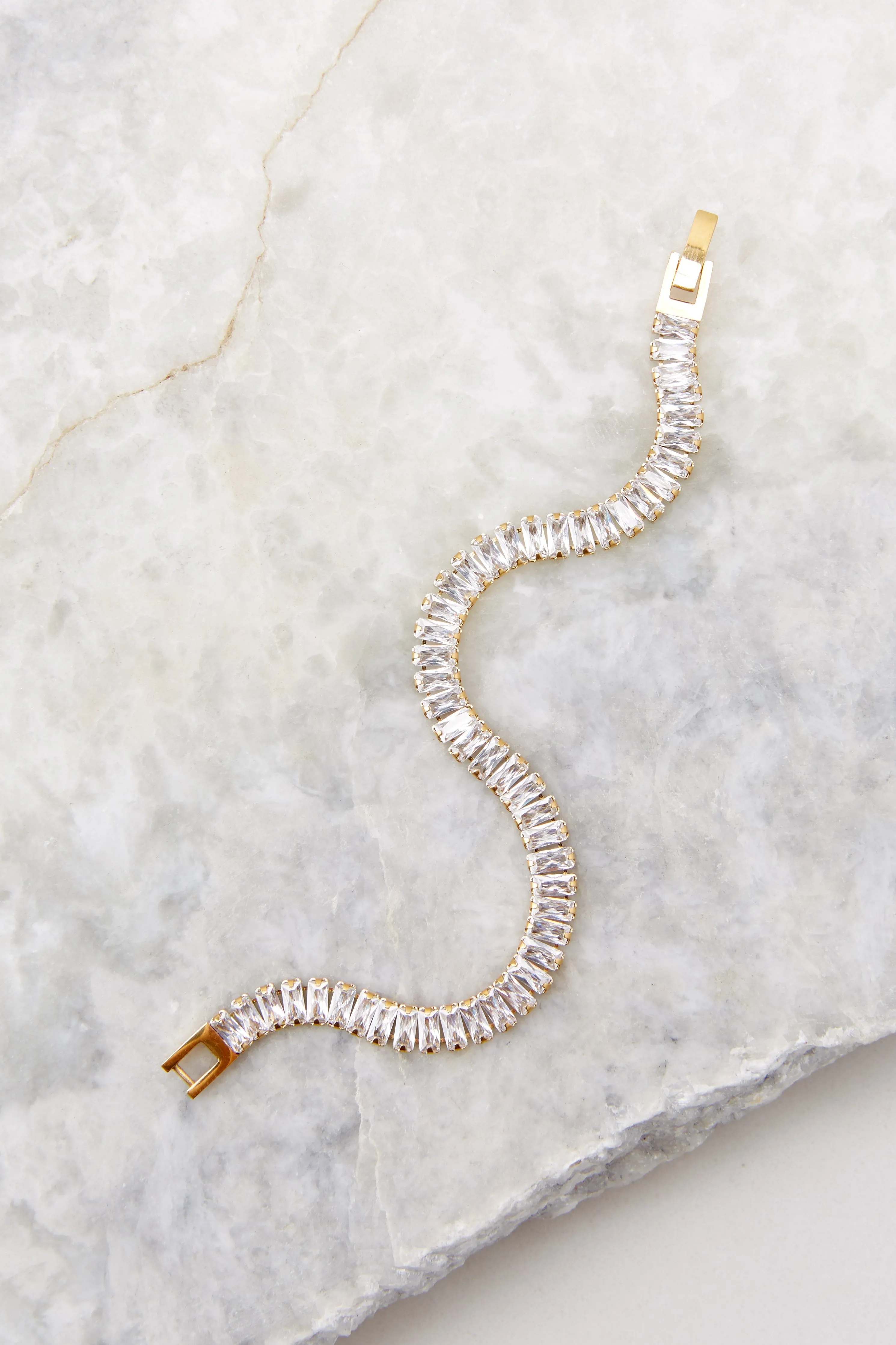 Shayna Gold Baguette Bracelet