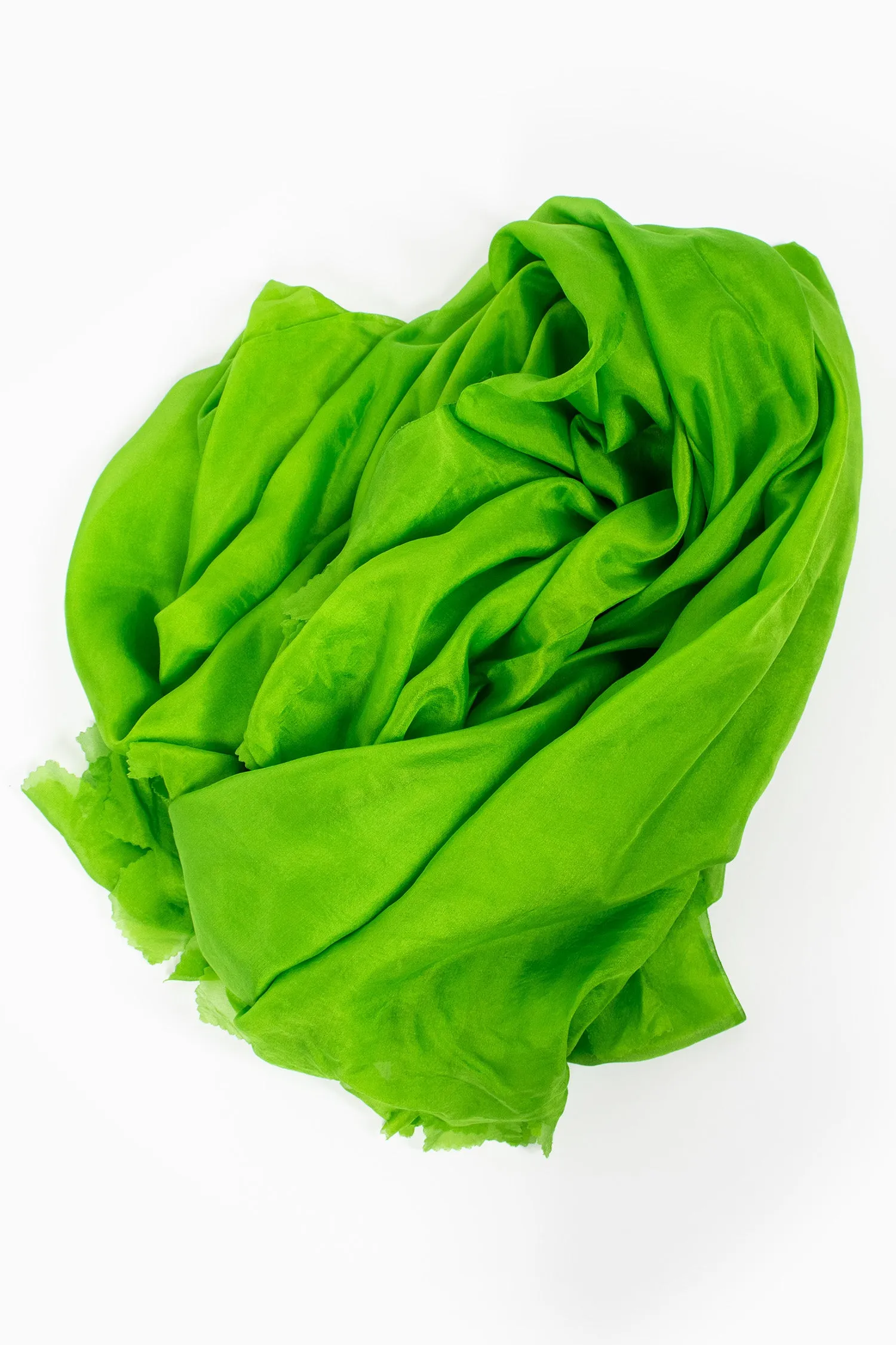 Silk Habotai Light Scarf Bella Green