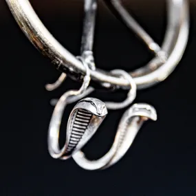 Silver Cobra Earrings