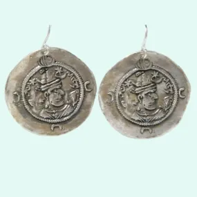 Silver Earrings , Sterling Silver Ancient Roman Coin Replica Earring