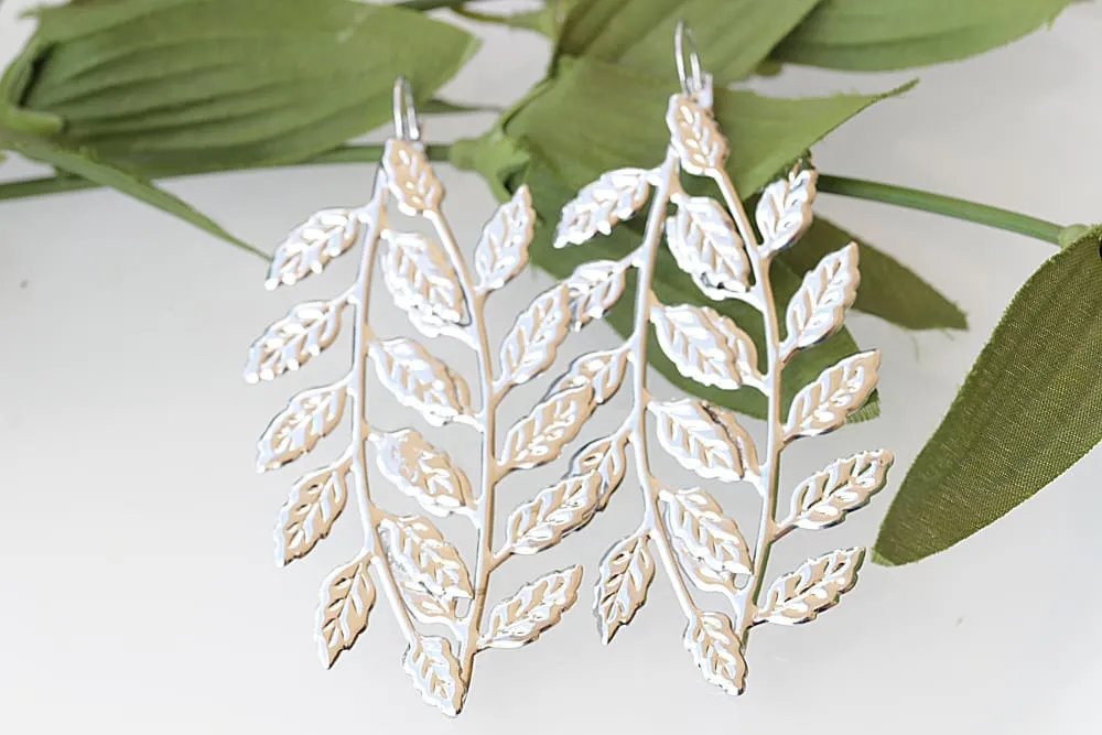 SILVER LEAF EARRINGS