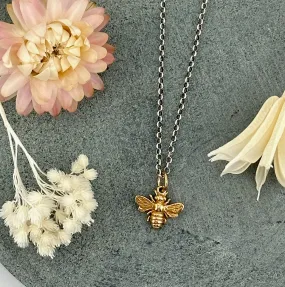 Small Gold Bee Necklace