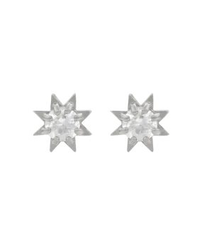 Stella Earrings | Sterling Silver | White Zircon