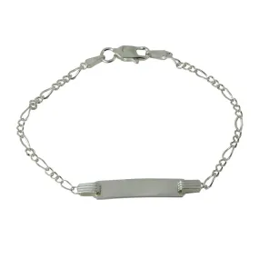 Sterling Silver Kids ID Bracelet 6 inch