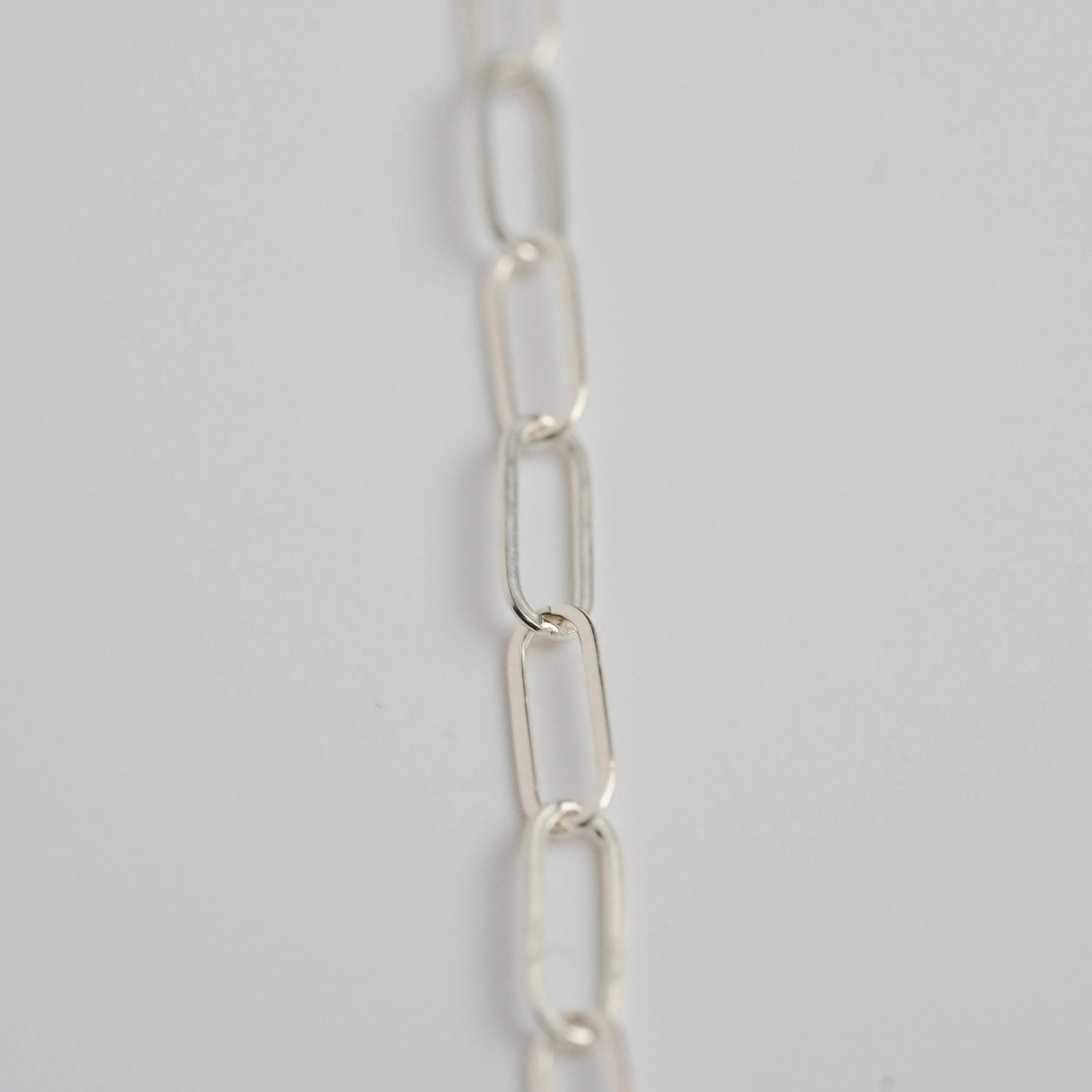 Sterling Silver Paperclip Necklace - Choose Size