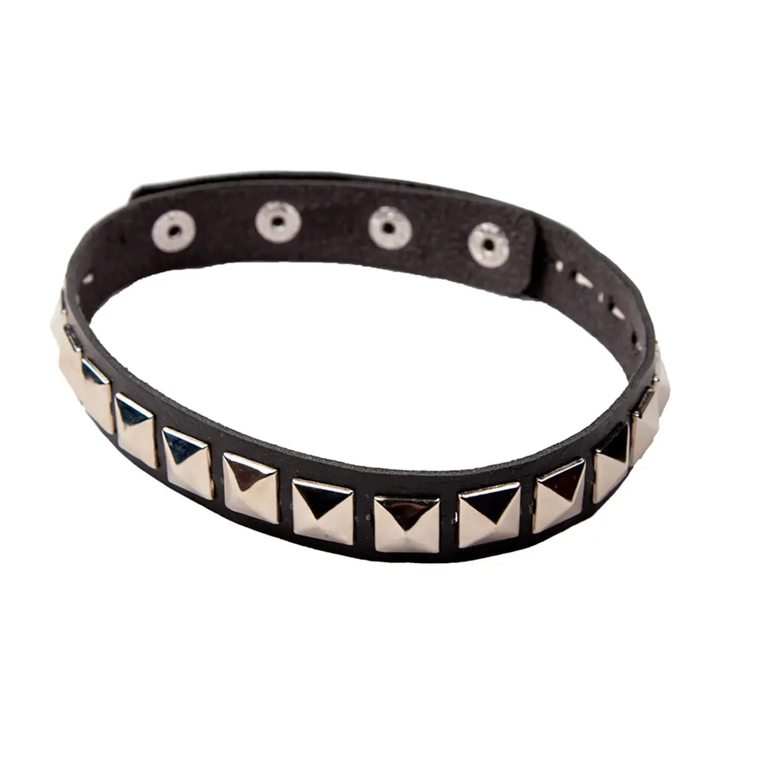 Studded Choker Neck Collar Faux Leather Fancy Dress Punk Goth