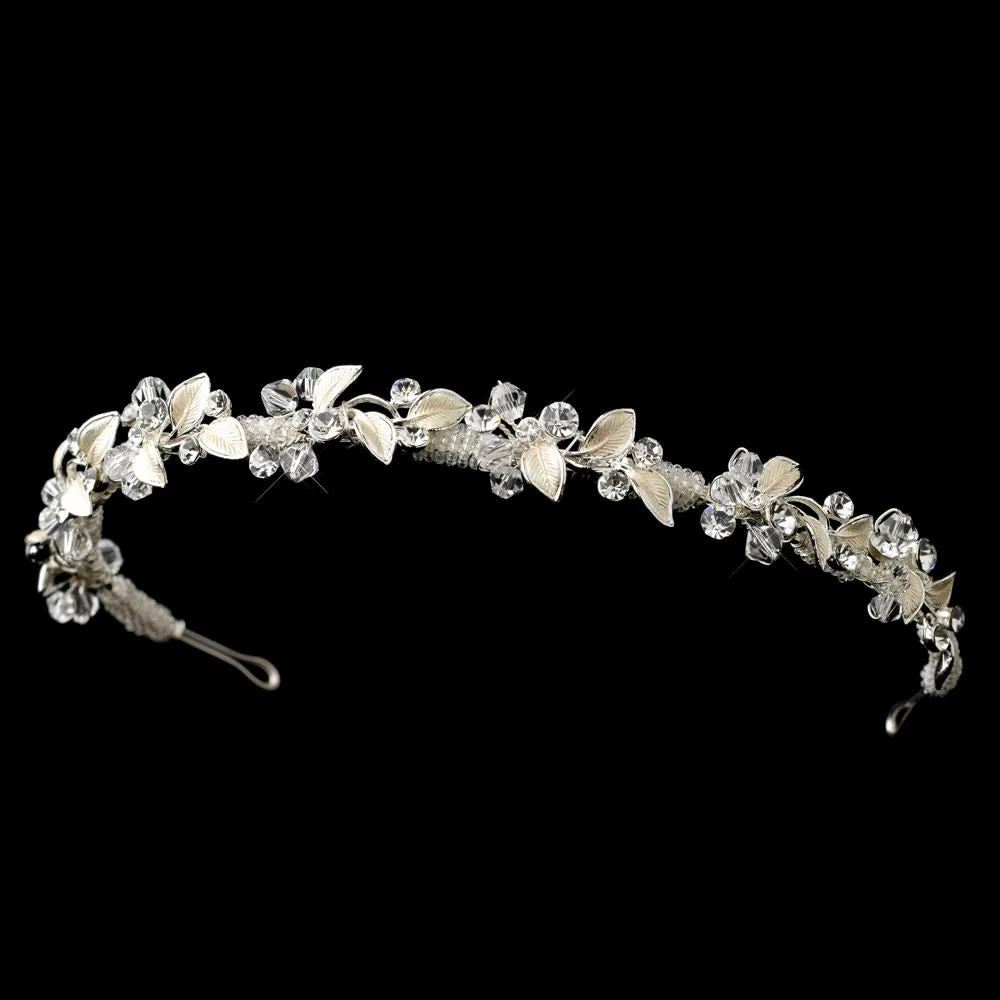 Super Pretty Swarovski Crystal Leaf Floral Headband