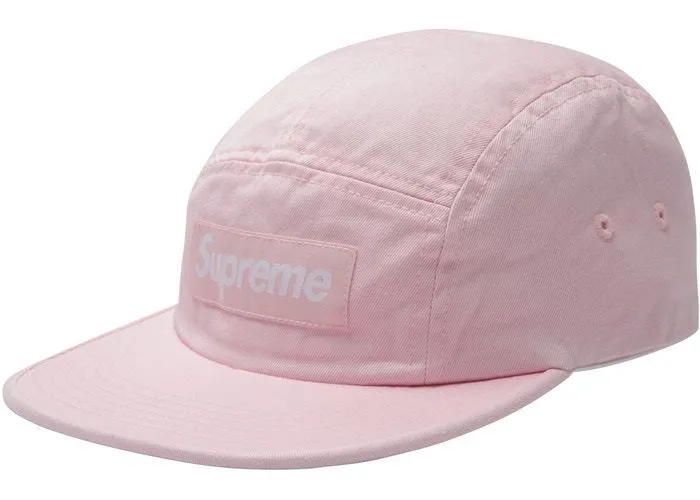 Supreme Washed Chino Twill Camp Cap (SS18) Light Pink