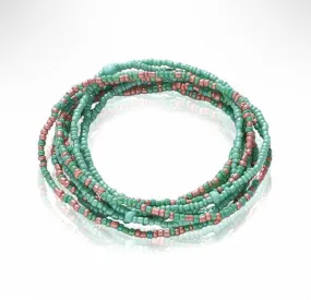 Teal Seedbead Bracelet Stack