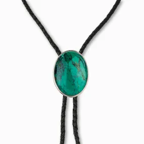 Tibetan Turquoise Leather Bolo Necklace