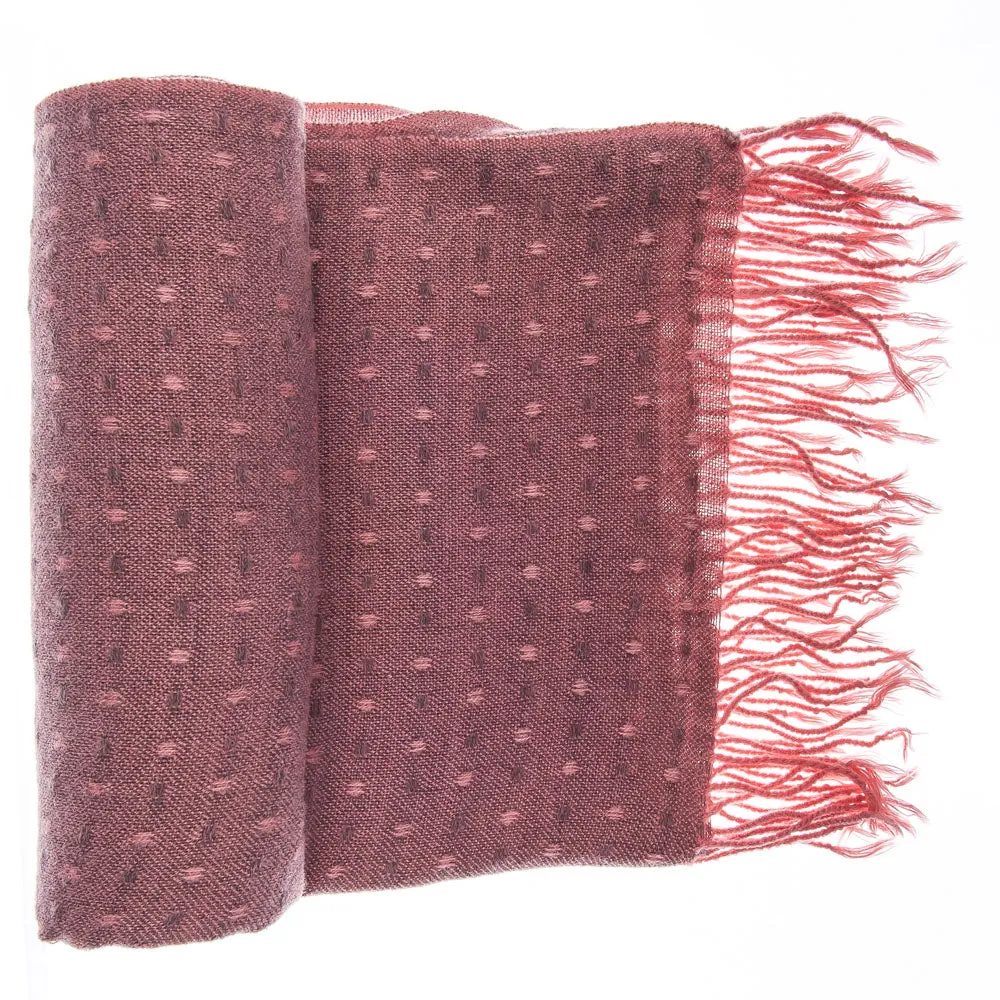 'Toasty' Warm Soft Premium Winter Scarf - Dot Pattern - Dusty Pink