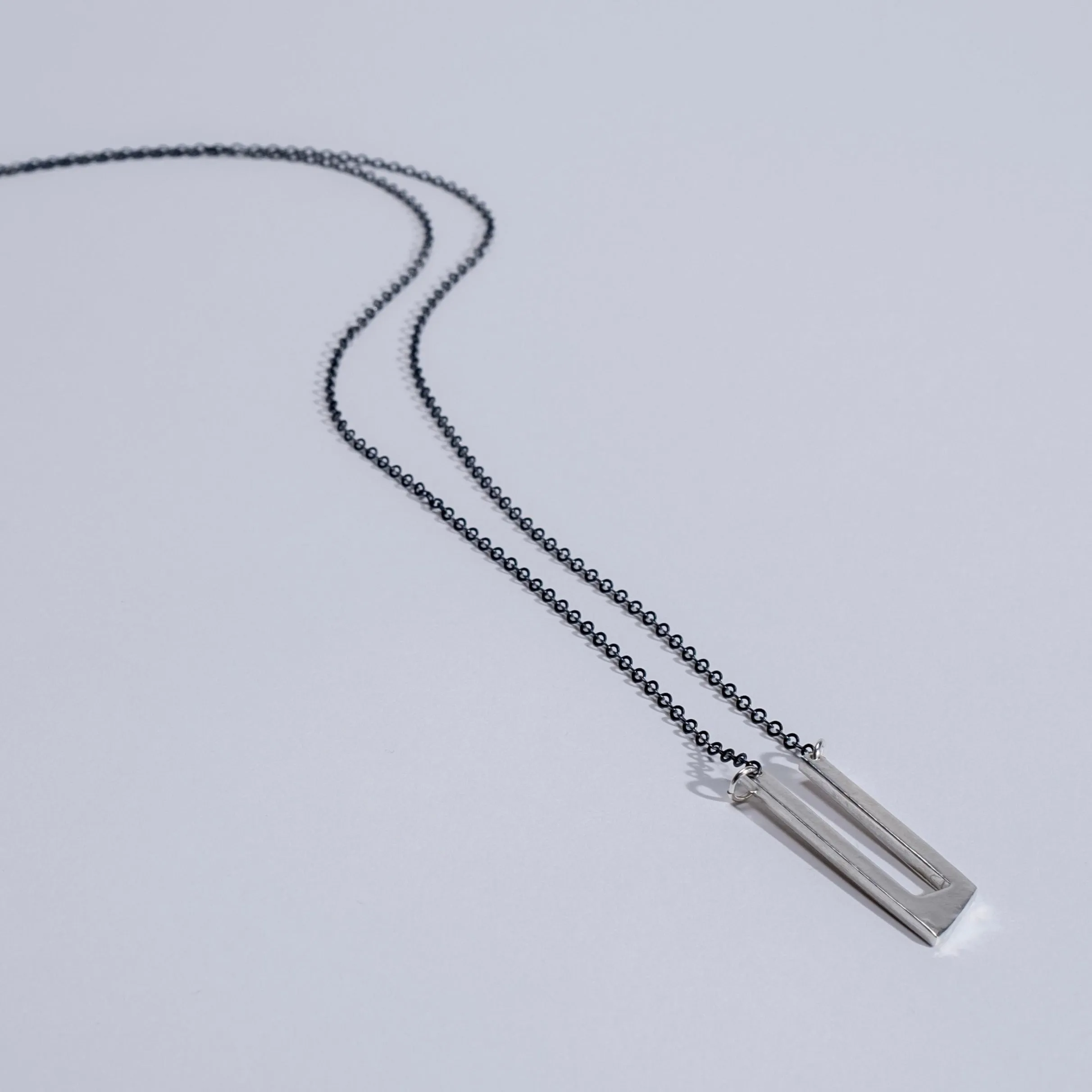 Triangle Parallel Necklace - choose Your Metal