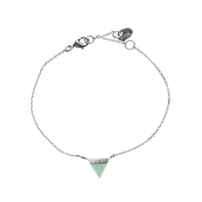 Triangle with Stone Setting Bracelet in Silver