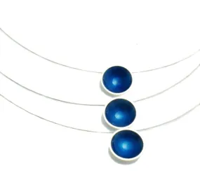 Triple Berry Enamel Disc Necklace