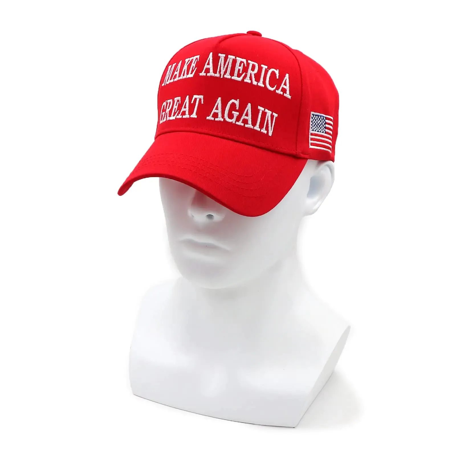 Trump 2024 Hat 45-47 MAGA Hat Make America Great Again Donald Trump Slogan with USA Flag Embroidery Adjustable Baseball Cap Maga-1pcs Red One Size-Medium