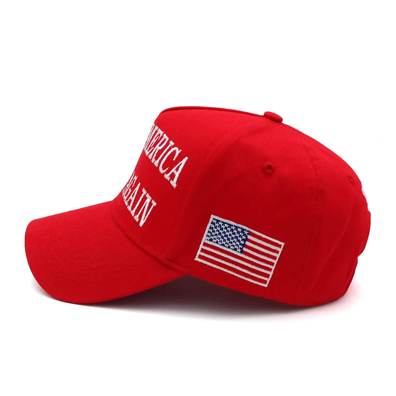 Trump 2024 Hat 45-47 MAGA Hat Make America Great Again Donald Trump Slogan with USA Flag Embroidery Adjustable Baseball Cap Maga-1pcs Red One Size-Medium