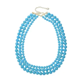 Turquoise Bead Sleeping Beauty 3-Strand Necklace