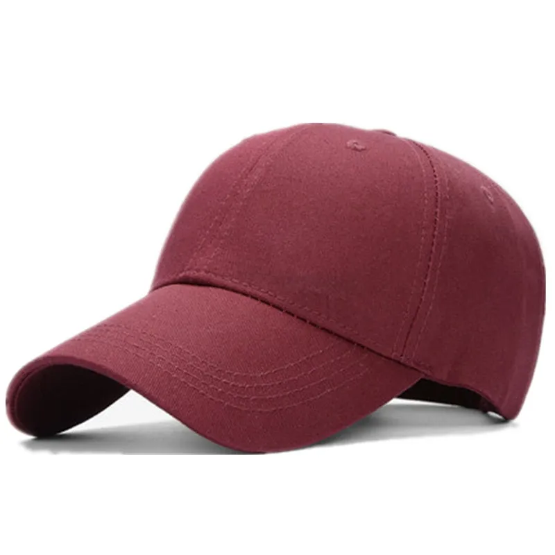 Unisex 100% Cotton Cap High Quality Solid Simple Color Hard Top Baseball Cap Men Women Adjustable Casual Outdoor Sports Hat Cap