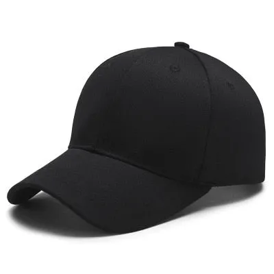 Unisex 100% Cotton Cap High Quality Solid Simple Color Hard Top Baseball Cap Men Women Adjustable Casual Outdoor Sports Hat Cap