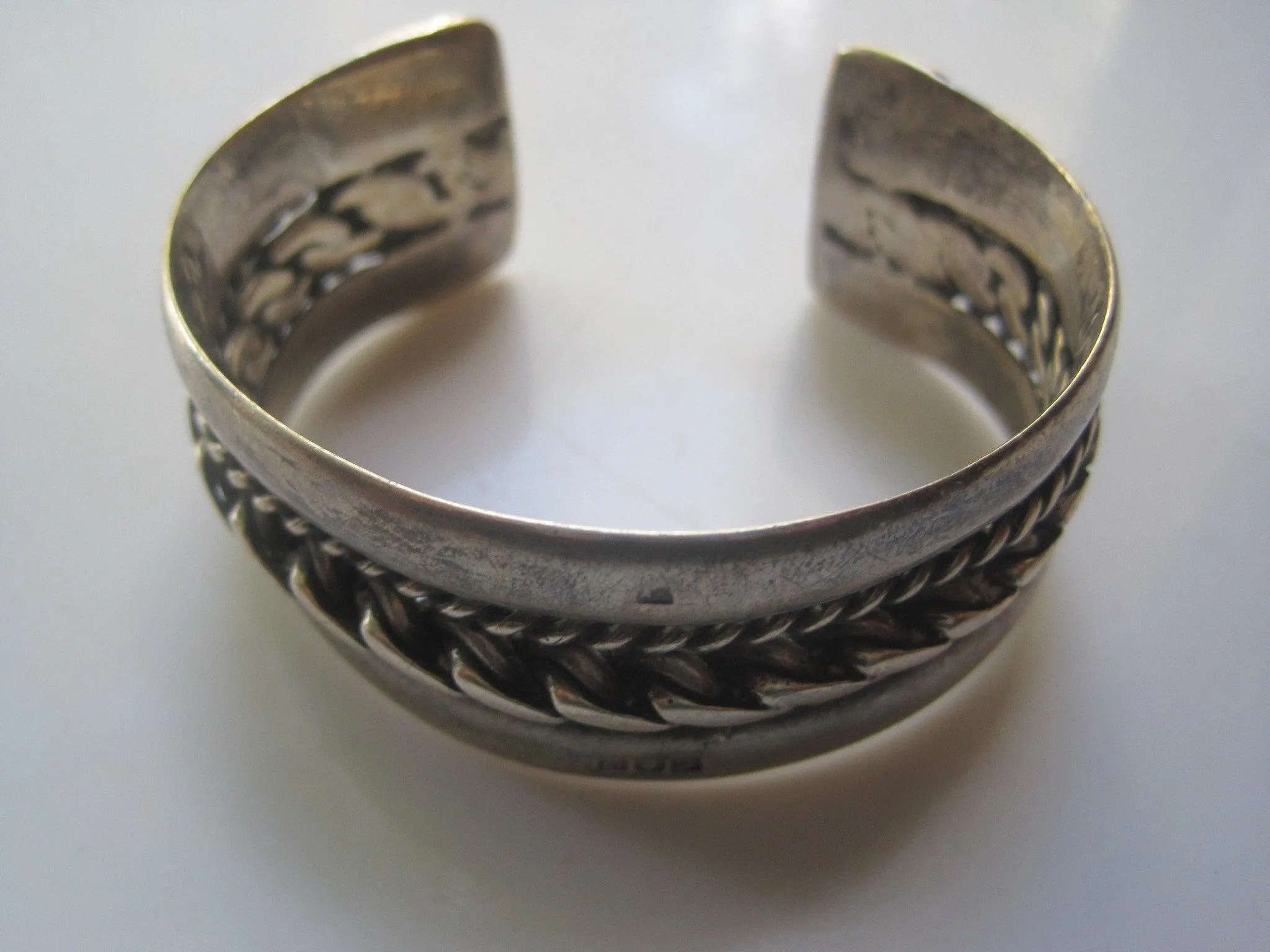 Vintage Silver Bedouin Palestinian Cuff Bracelet 1950's