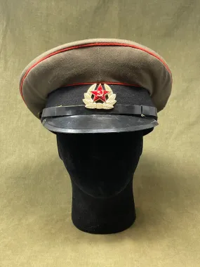 Vintage Soviet USSR ORIGINAL Army Cap Officer Hat Military size 58