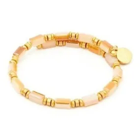 Water Orange White Wrap Bangle