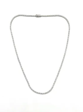 White Gold 3.75ctw Diamond Tennis Necklace