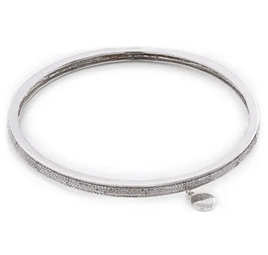 'Wide Linear Pavé Bangle'