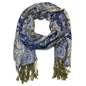 Women's Paisley Pashmina Scarf - Royal