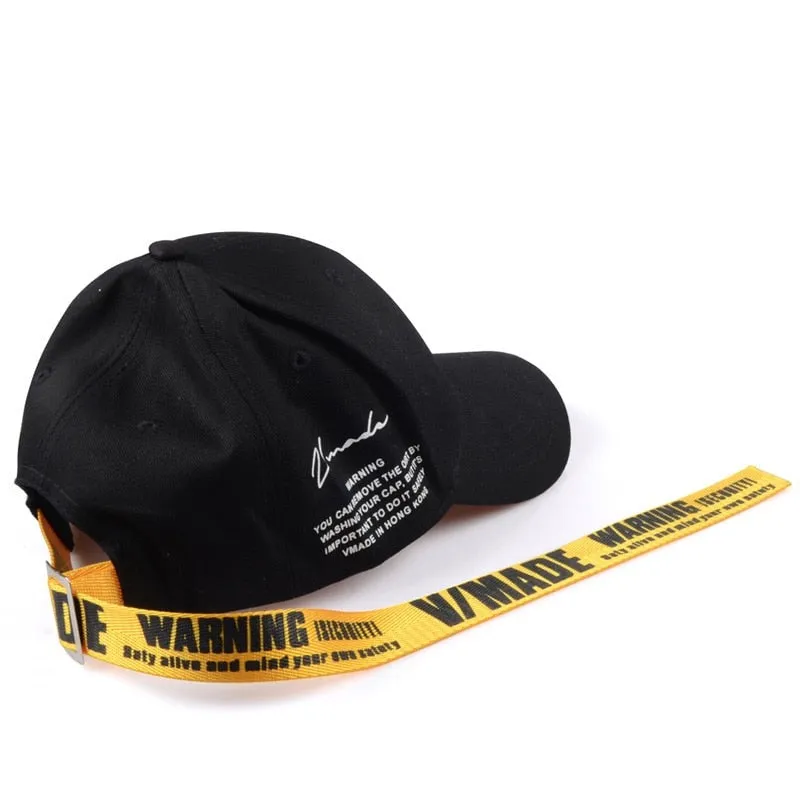 Yellow Long straps kpop Baseball Cap men Hip Hop letter bone girls boys fashion women Snapback korean Hats