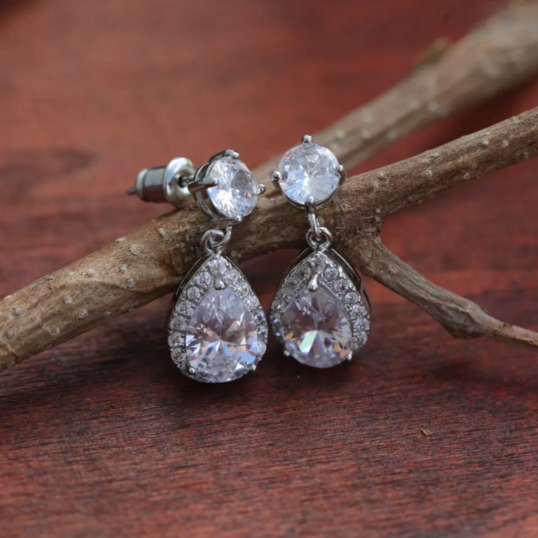 Zircon Water Drop Earrings